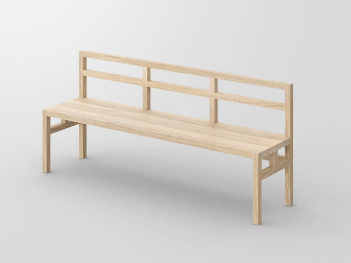 SENA - Solid wood bench with back _ Vitamin Design